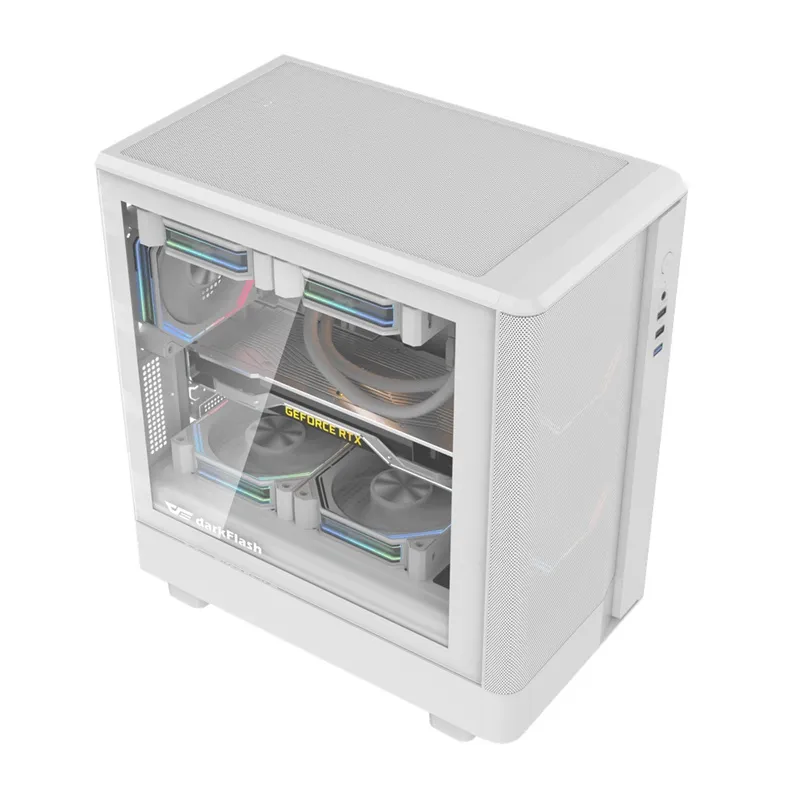 Darkflash DB330M Mesh arvutikarp (valge) universaalne