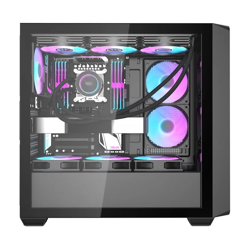Darkflash DS900WD arvutikarp (must) + 4 ventilaatorit universaalsed