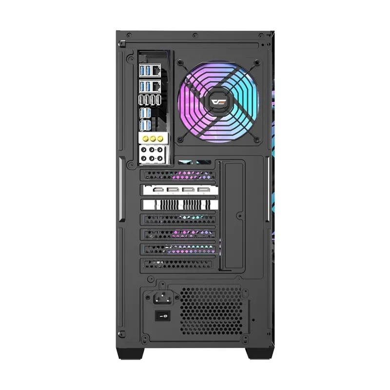 Darkflash DS900WD arvutikarp (must) + 4 ventilaatorit universaalsed