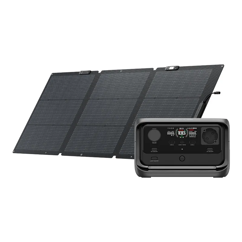 EcoFlow River 3 Plus akupatareja + 160W päikesepaneelide komplekt. universaalne