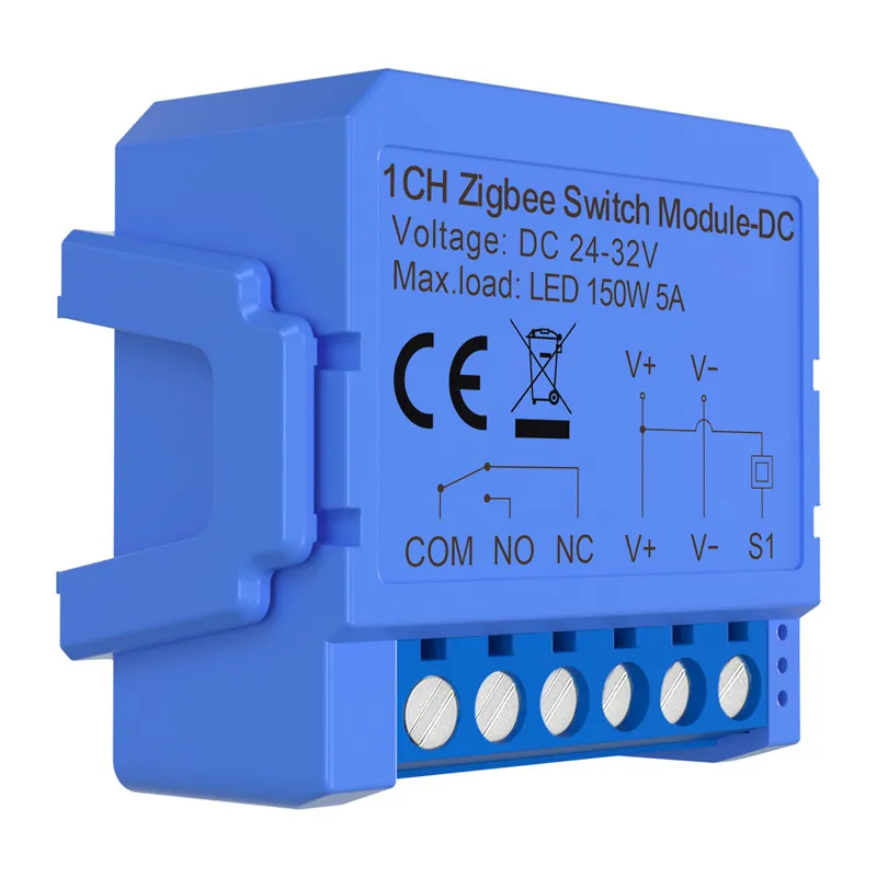 Avatto ZWSM16-DC32V-1 1-kanaliline ZigBee lülitiplokk ilma potentsiaalivaba kontaktiga, universaalne