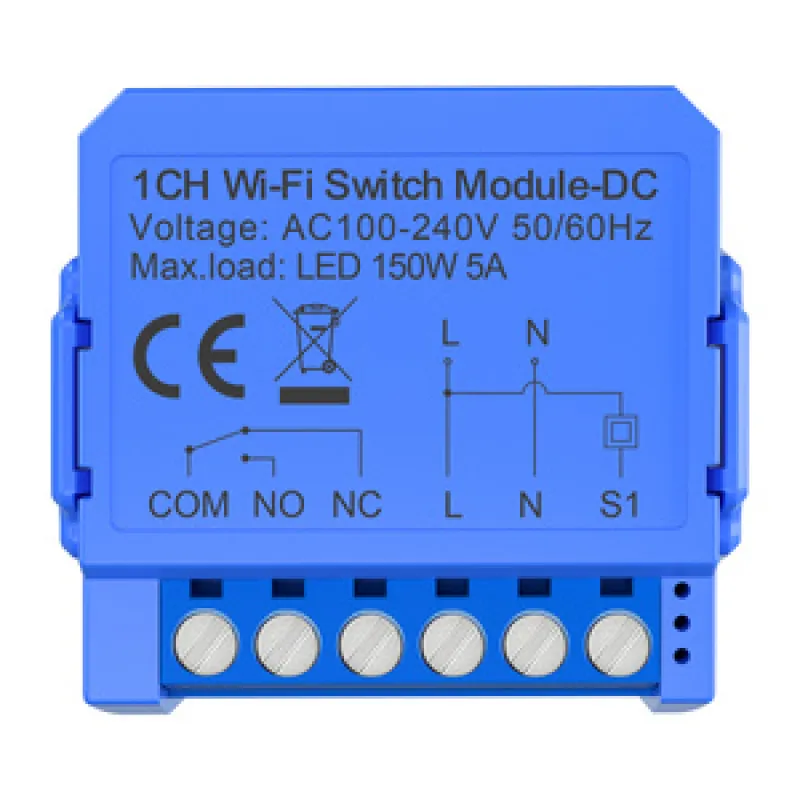1-kanaliline WiFi lülituse moodul ilma pingega kontaktiga Avatto WSM16-DC32V-1 universaalne