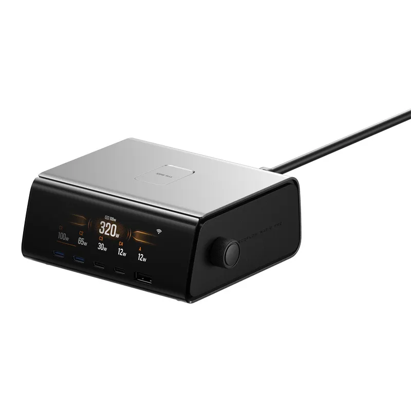 EcoFlow RAPID Pro 320W dokkimisjaam, 4xUSB-C, 1xUSB-A, GaN universaal