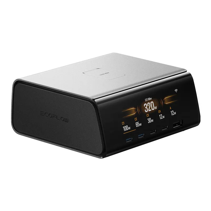 EcoFlow RAPID Pro 320W dokkimisjaam, 4xUSB-C, 1xUSB-A, GaN universaal