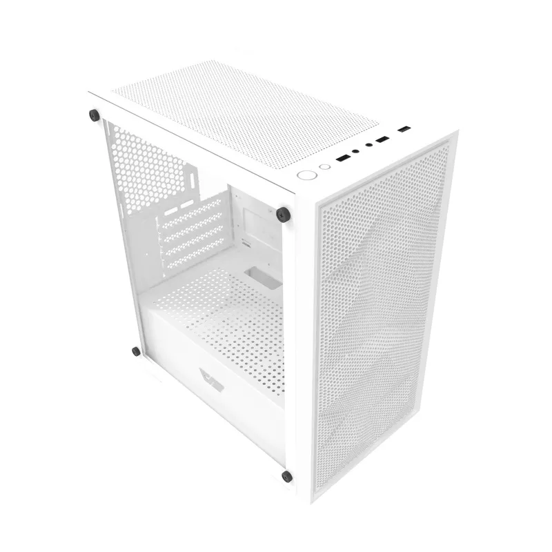 Darkflash M305 Mesh arvutikarp ilma ventilaatoriteta (Valge) universaalne