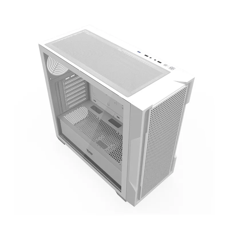 Darkflash DS900 Mesh arvutikarp ilma ventilaatoriteta (Valge) universaalne