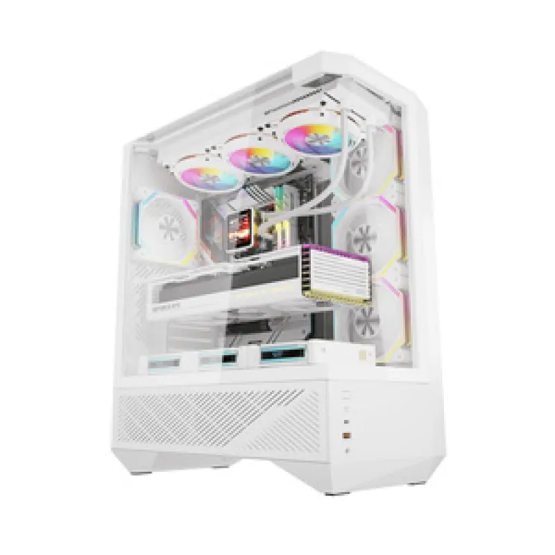 Darkflash DY460 arvutikast (Valge) + 4 ARGB ventilaatorit universaalne