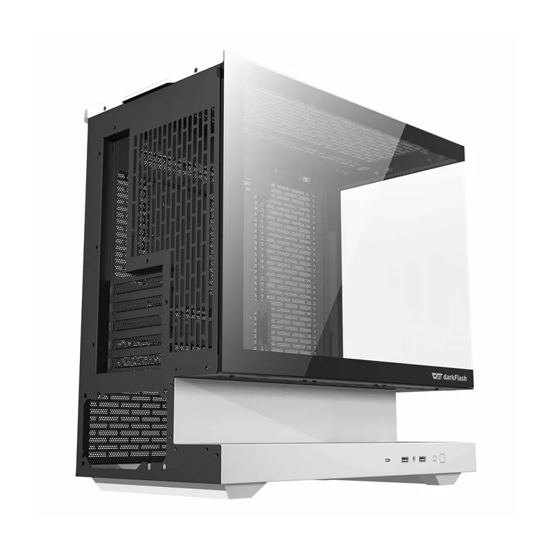 Darkflash F1 arvutikast (Valge) + 6 ARGB ventilaatorit universaalne