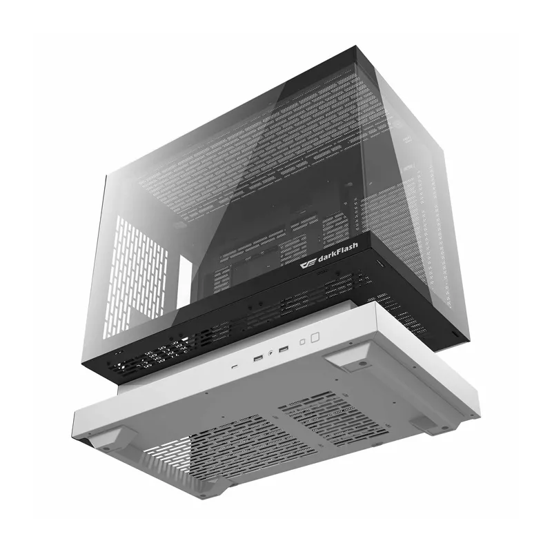 Darkflash F1 arvutikast (Valge) + 6 ARGB ventilaatorit universaalne