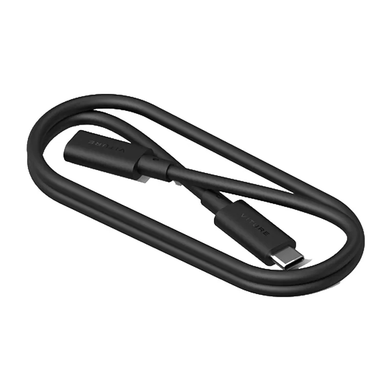 VITURE (USB 3.2 Gen1) USB-C meessoost kuni USB-C naissoost pikendusjuhe (must) 50 cm universaalne