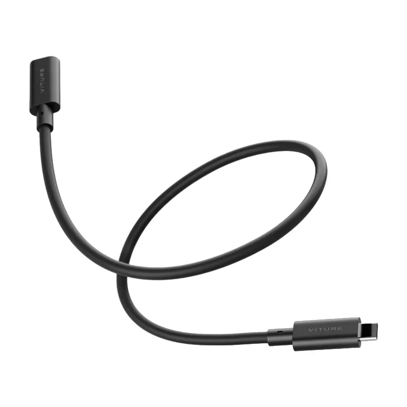 VITURE (USB 3.2 Gen1) USB-C meessoost kuni USB-C naissoost pikendusjuhe (must) 50 cm universaalne