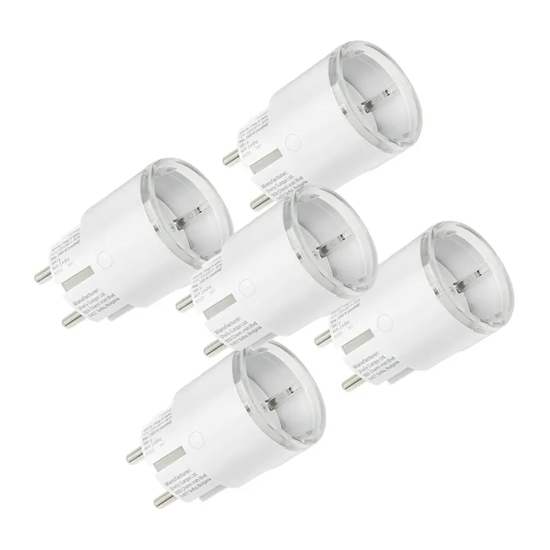 5-osaline Shelly Plug S MTR Gen3 12A nutikas pistikupesa komplekt (valge) universaalne