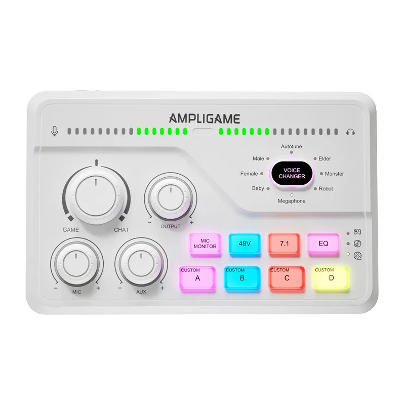 Fifine SC8W RGB mängumikser (valge) universaalne