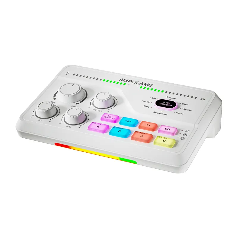 Fifine SC8W RGB mängumikser (valge) universaalne