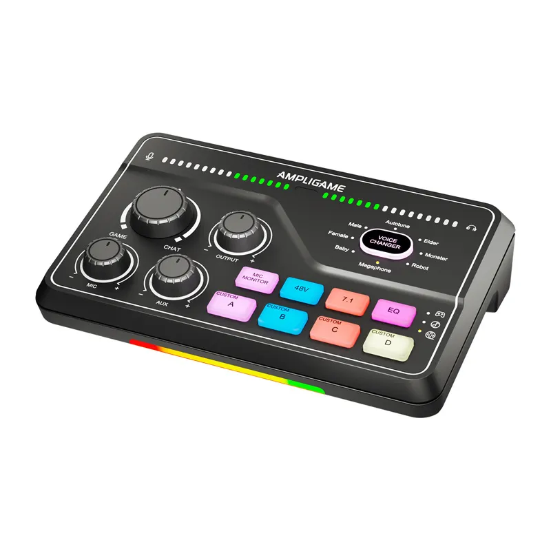 Fifine SC8 RGB mängumikser (must) universaalne