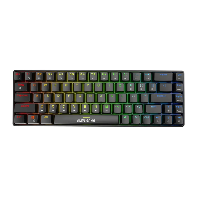 Fifine GK1 mehaaniline klaviatuur, 65% RGB (must) universaal
