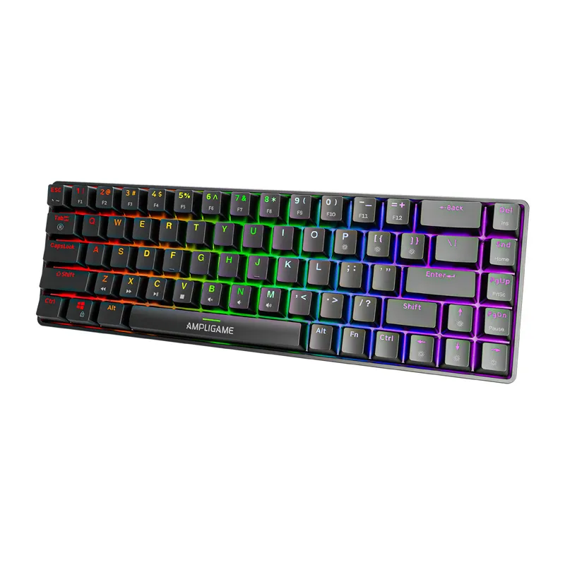 Fifine GK1 mehaaniline klaviatuur, 65% RGB (must) universaal