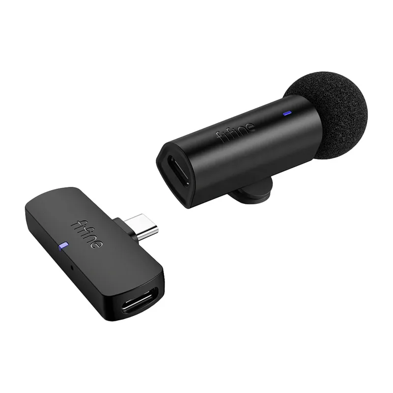 Fifine M6 USB-C juhtmeta nöörivõim mikrofon (must) universaalne