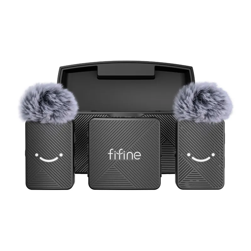 Fifine M9 juhtmikrofoni komplekt (must) universaalne