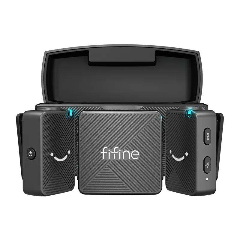 Fifine M9 juhtmikrofoni komplekt (must) universaalne