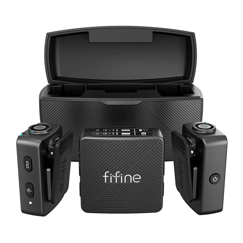 Fifine M9 juhtmikrofoni komplekt (must) universaalne