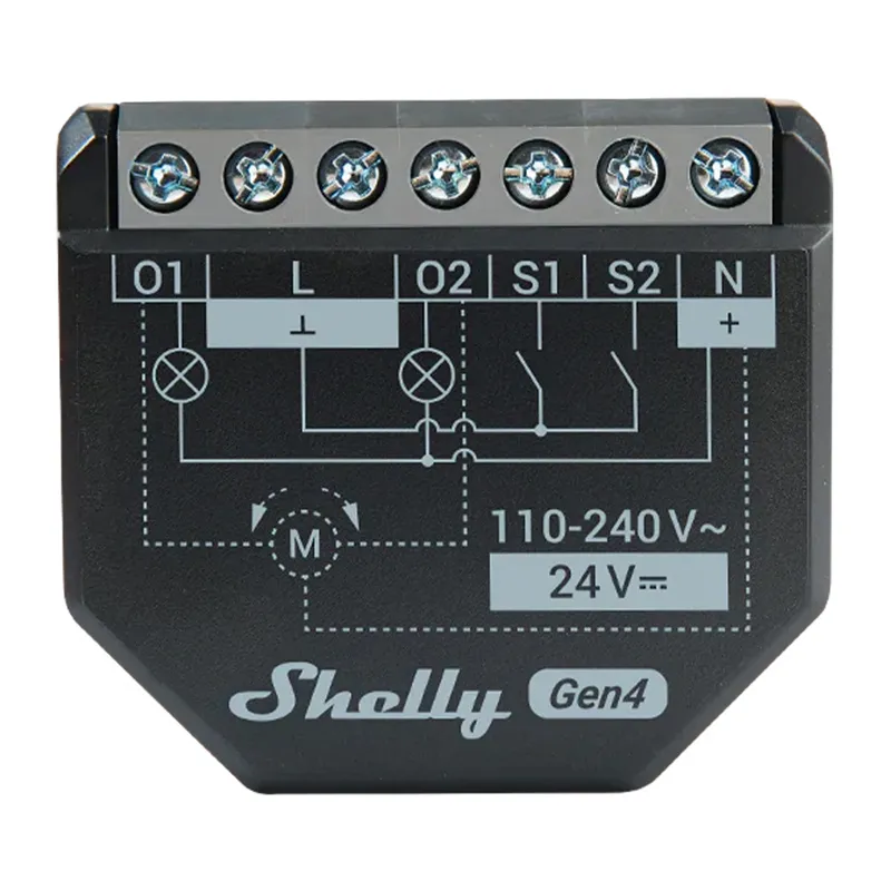 Shelly 2PM Gen4 Zigbee/Matter universaalne juhtimissüsteem