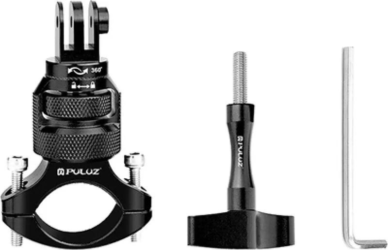 Alumiinium 360° PULUZ rooliratta kinnitussüsteem spordikaameratele (Must) universaalne