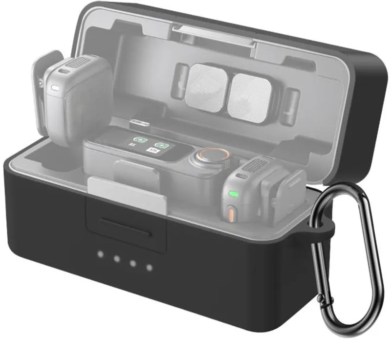 PULUZ Silikoonlaadimiskott DJI Mic 3 jaoks (Must) universaalne kaitsekate