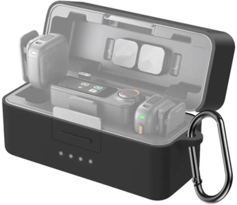 PULUZ Silikoonlaadimiskott DJI Mic 3 jaoks (Must) universaalne kaitsekate
