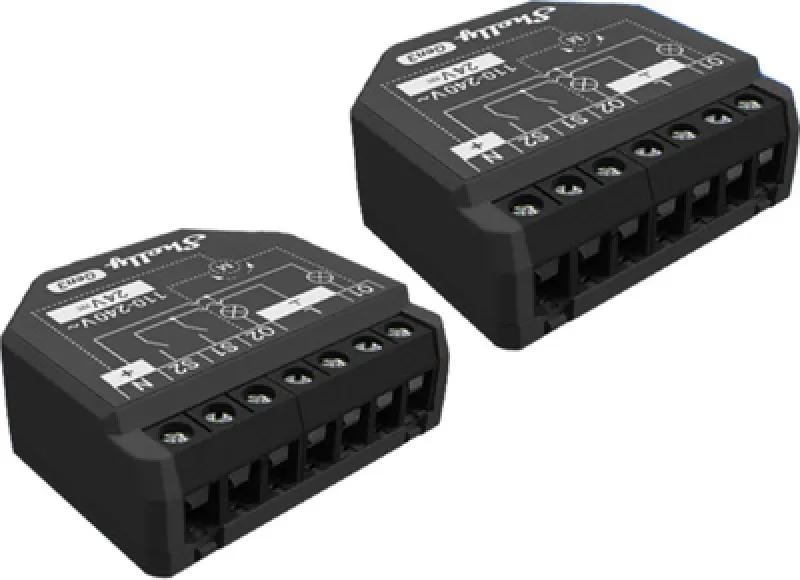 Komplekt 2 Shelly 2PM Gen3 WiFi/Bluetooth kontrollerit universaalne