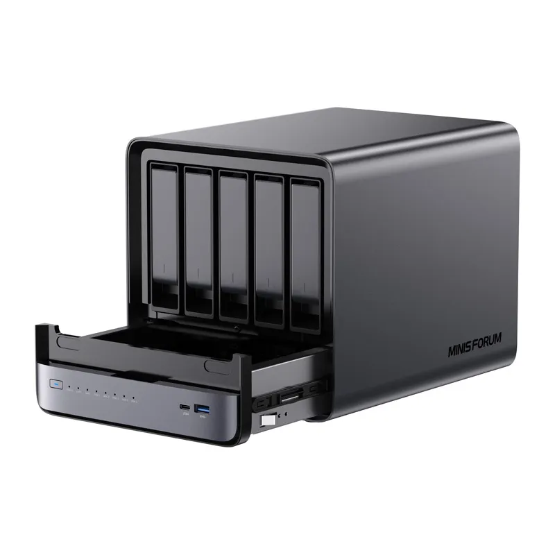 MINI-PC Minis Forum NAS N5 Pro AMD Ryzen AI 9 HX Pro 370, 32GB + 128GB O universaalne