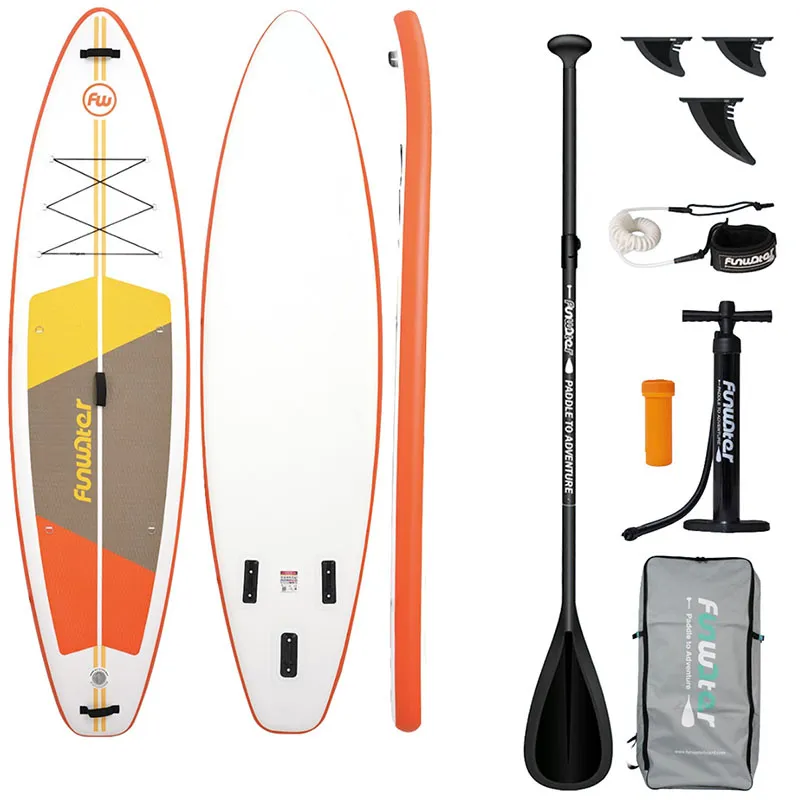 FunWater SUP laud, SUPFW69B, 3,35 m (oranž-valge) universaalne
