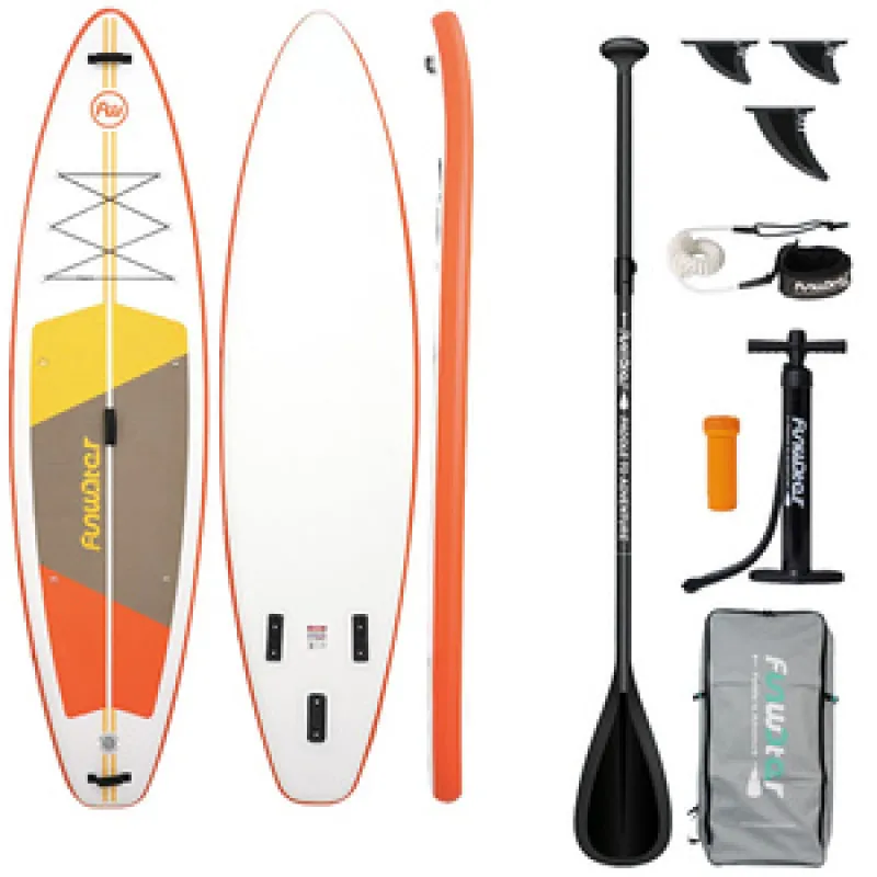 FunWater SUP laud, SUPFW69B, 3,35 m (oranž-valge) universaalne