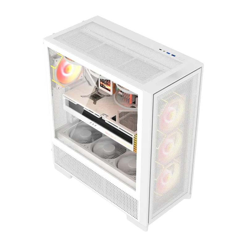 DarkFlash AIRNOVA arvutikarp (valge) + 3 universaalset ventilaatorit