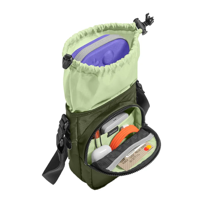 TOMTOC GameOn-G50 Switch 2 JoyCarry Sling Bag (roheline) universaalne