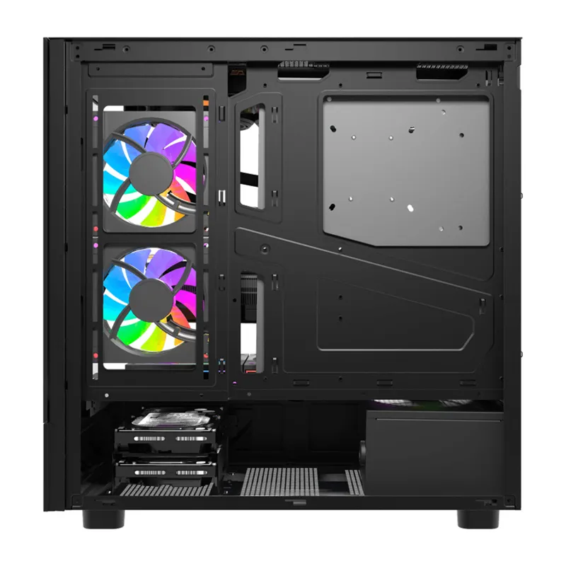DarkFlash DS950V arvutikarp koos ekraaniga (must) + 6 ventilaatorit universaalne