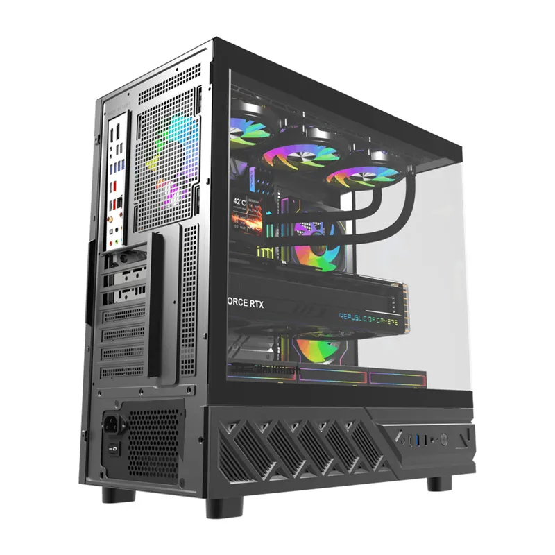 DarkFlash DS950V arvutikarp koos ekraaniga (must) + 6 ventilaatorit universaalne