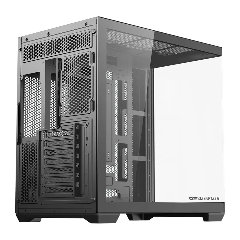 DarkFlash C280 arvutikarp (must) + 7 universaalset ventilaatorit