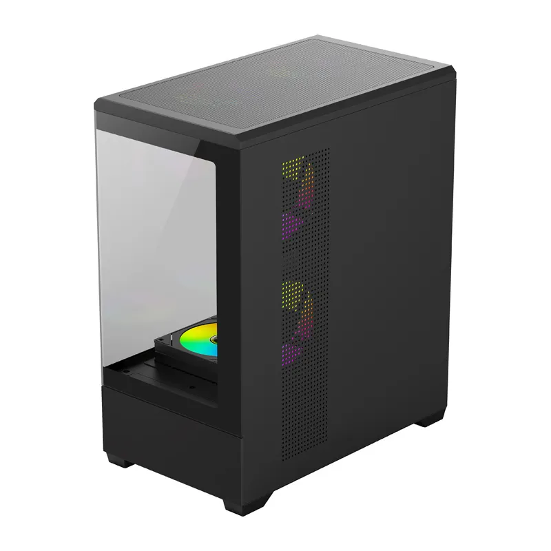 DarkFlash C365 arvutikarp (must) + 5 universaalset ventilaatorit