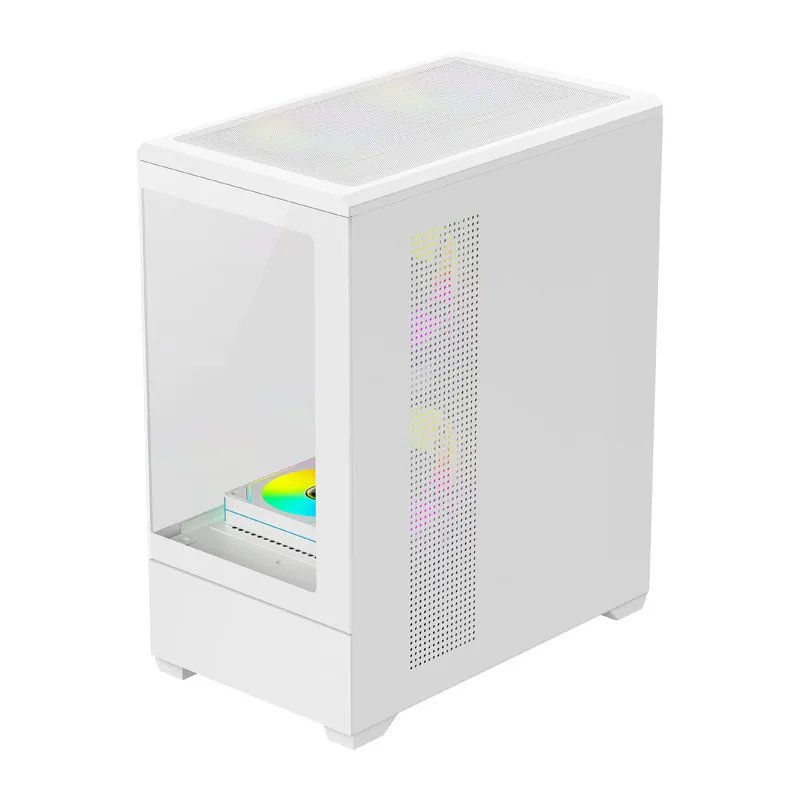 DarkFlash C365 arvutikarp (valge) + 5 universaalset ventilaatorit