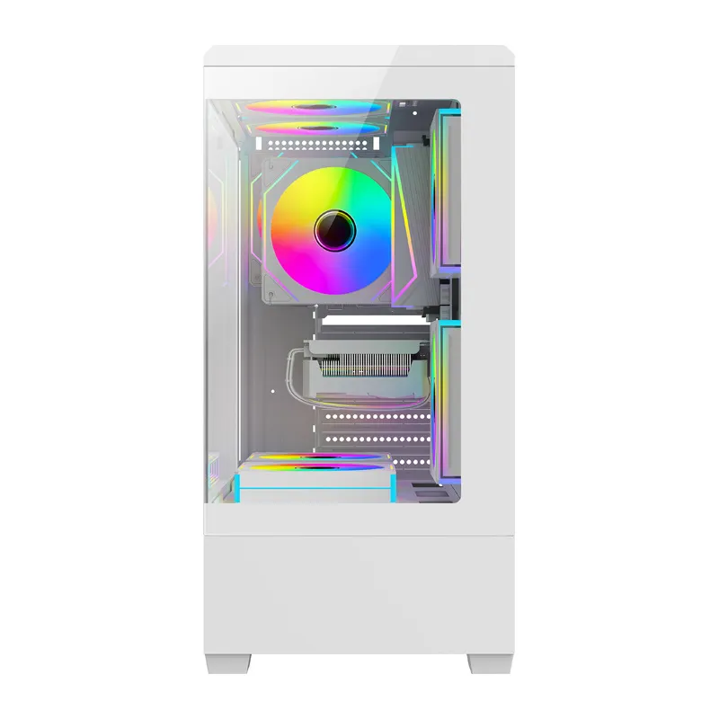 DarkFlash C365 arvutikarp (valge) + 5 universaalset ventilaatorit