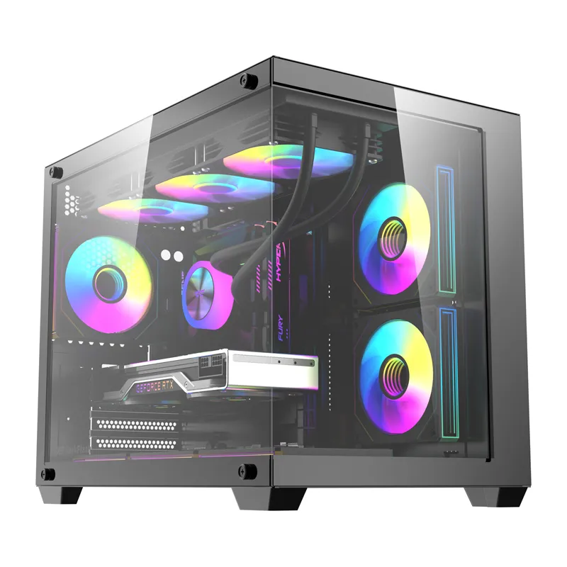 DarkFlash B275 PRO arvutikarp (must) + 6 ventilaatorit universaalsed