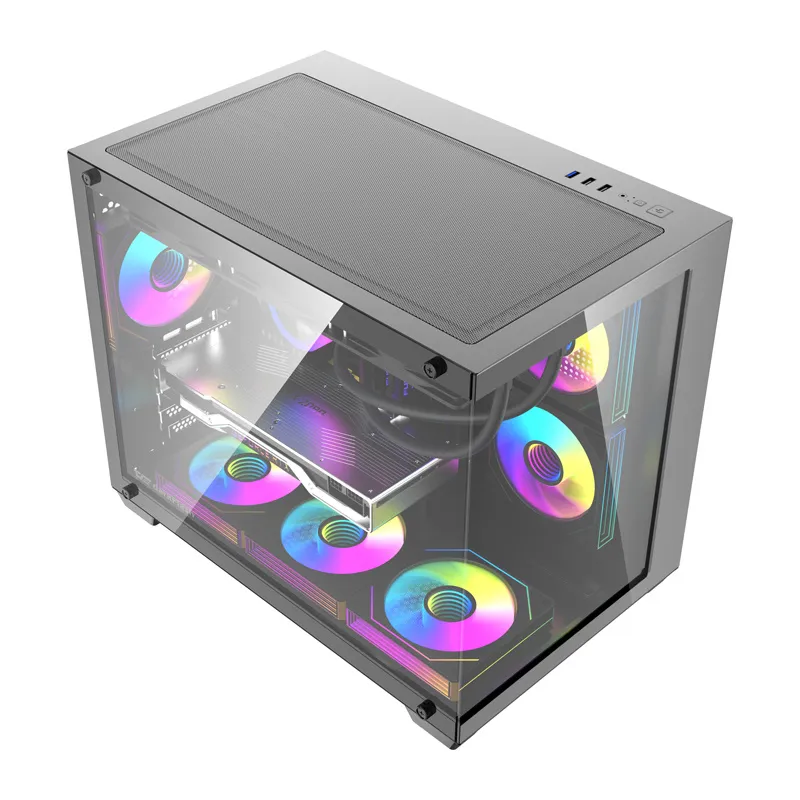 DarkFlash B275 PRO arvutikarp (must) + 6 ventilaatorit universaalsed