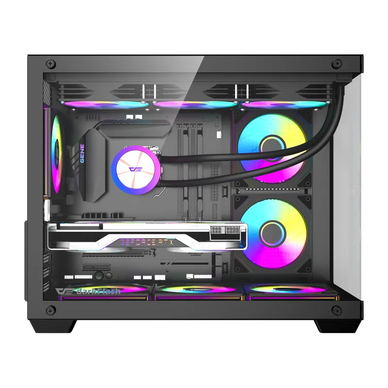 DarkFlash B275 PRO arvutikarp (must) + 6 ventilaatorit universaalsed