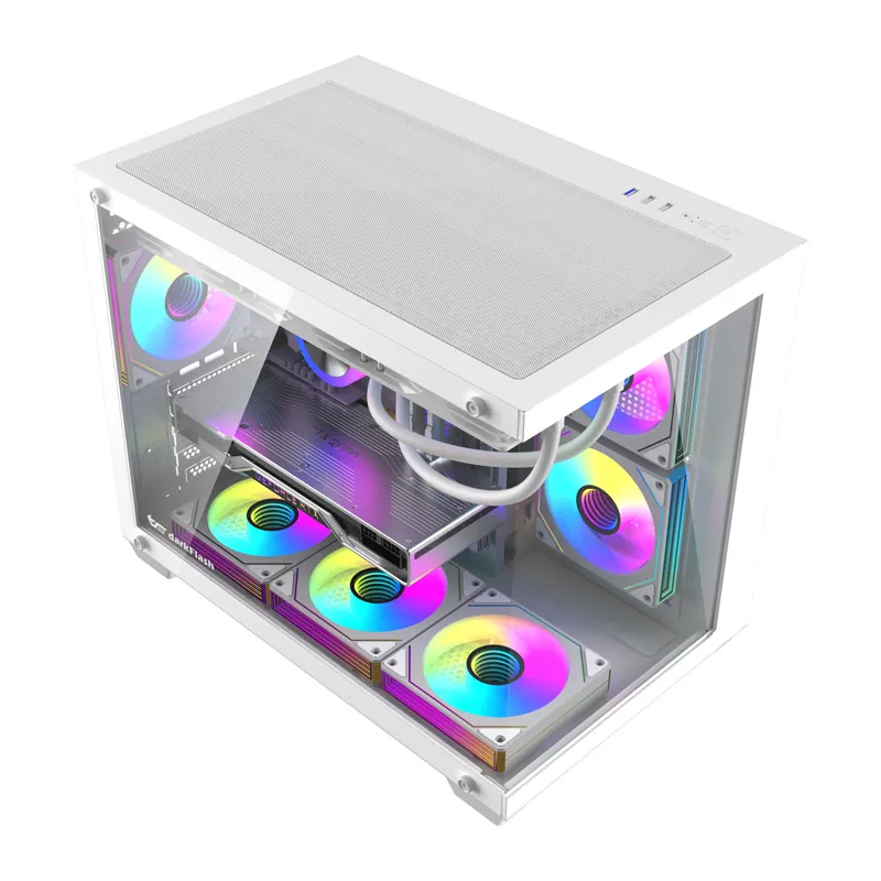 DarkFlash B275 PRO arvutikast (valge) + 6 universaalset ventilaatorit