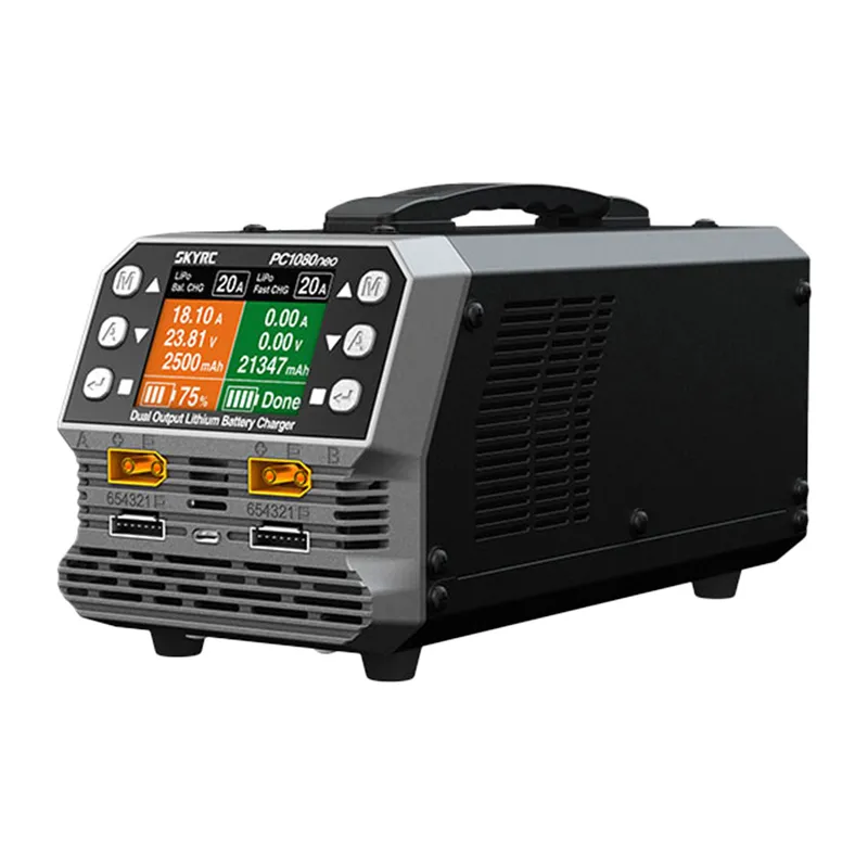 SkyRC PC1080neo topeltkanaliline liitiumakude laadija universaalne