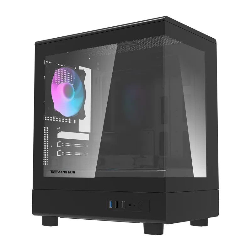 Darkflash DB330M Arvutikast + 3 ventilaatorit (Must) universaalne