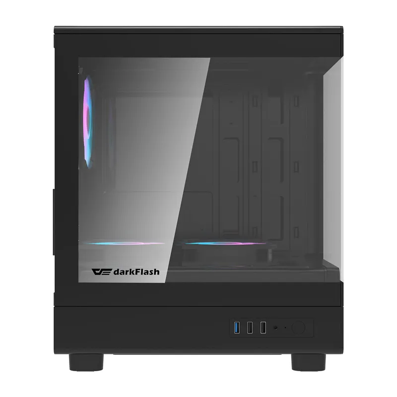 Darkflash DB330M Arvutikast + 3 ventilaatorit (Must) universaalne