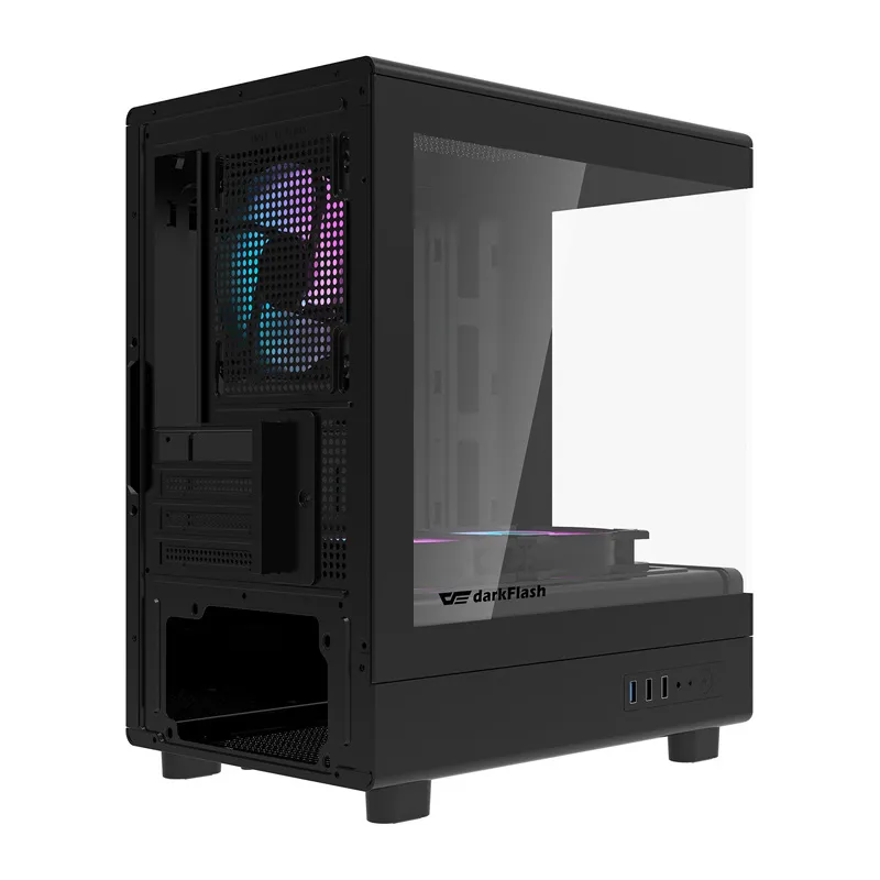 Darkflash DB330M Arvutikast + 3 ventilaatorit (Must) universaalne