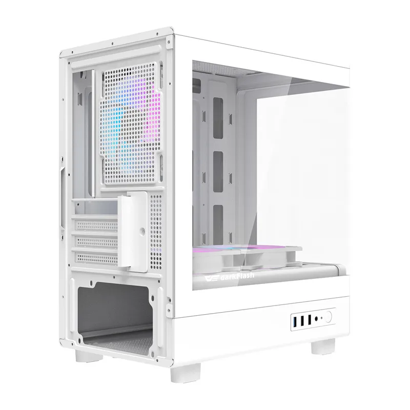 Darkflash DB330M Arvutikast + 3 ventilaatorit (Valge) universaalne